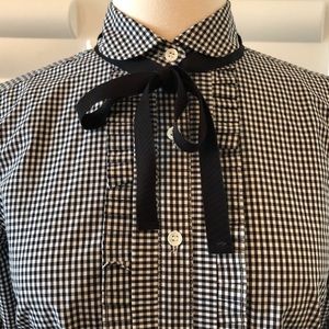 NWOT J CREW GINGHAM BUTTON UP